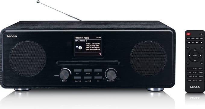 Lenco DIR-261BK - Internet / DAB+ FM Radio met CD-speler en Bluetooth - Zwart