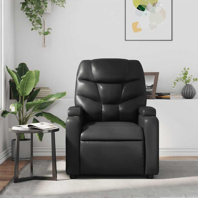 vidaXL - Massagestoel - verstelbaar - kunstleer - zwart