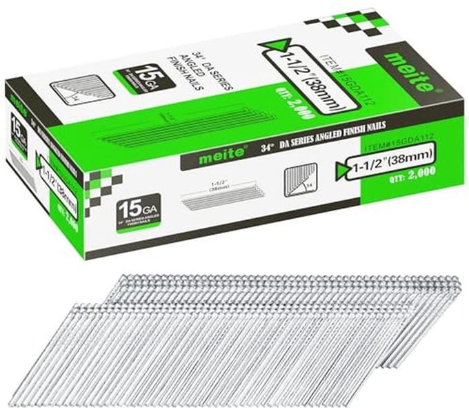 Schuine Afwerking Nagels 15 Gauge 34 Graden - 2000 Stuks