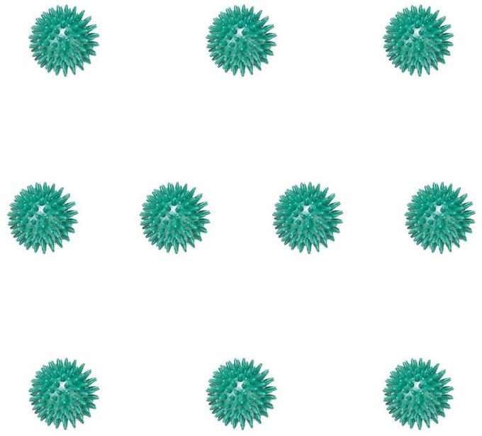 Set van 12 Massageballen met Noppen voor Therapie en Ontspanning Diameter 7 cm