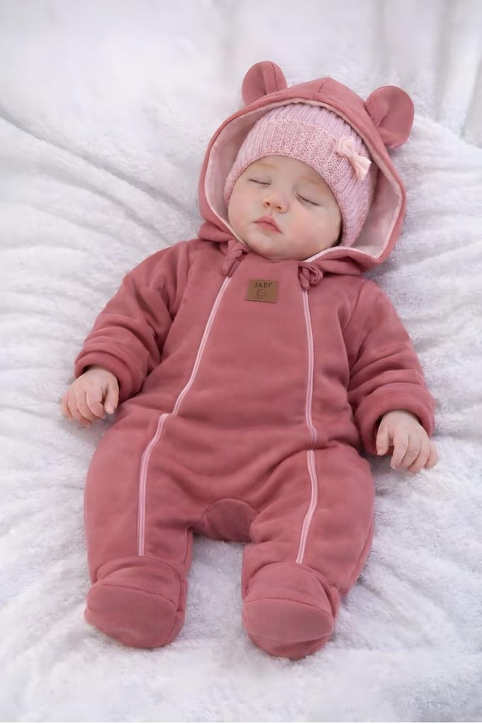 Dartomik - Meisjesromper - 62 - Twee Ritsen - Lente Herfst - Poeder Roze