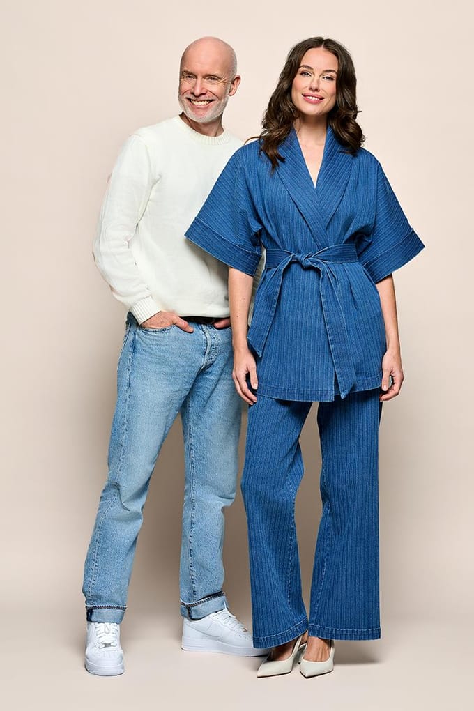 Roseline Kimono Blazer Denim