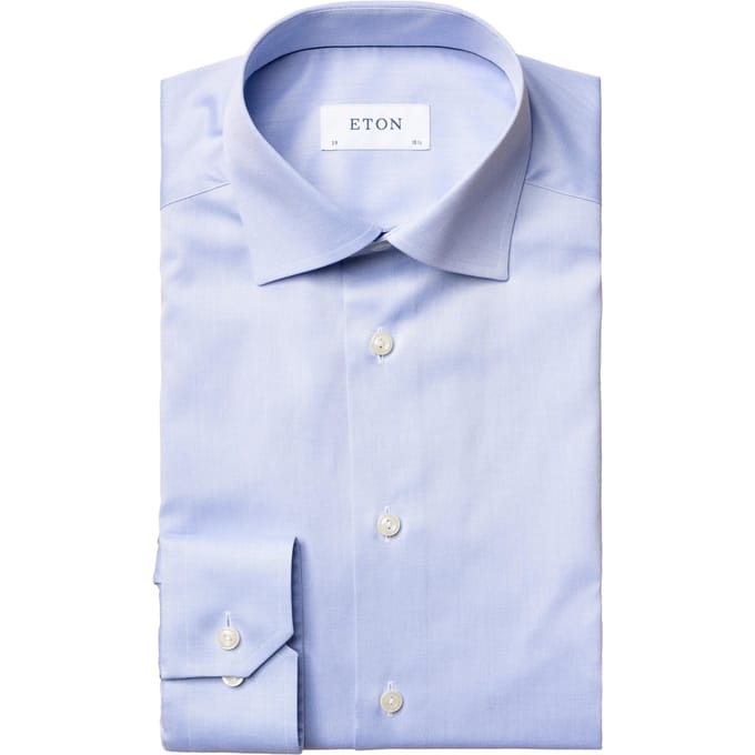 Eton  Lange Mouw Overhemden Blauw 3000 79311 21