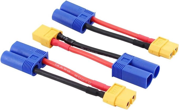 3 Stuks EC5 naar XT60 Connector Adapter met 14awg Kabel voor LiPO Batterij