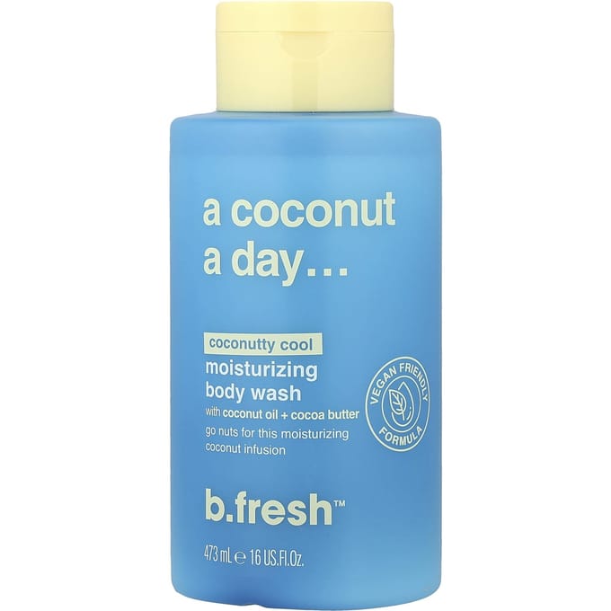 b.fresh, Een Kokosnoot Per Dag, Hydraterende Douchegel, Kokosnoot Koel, 473ml (16 fl oz) gray