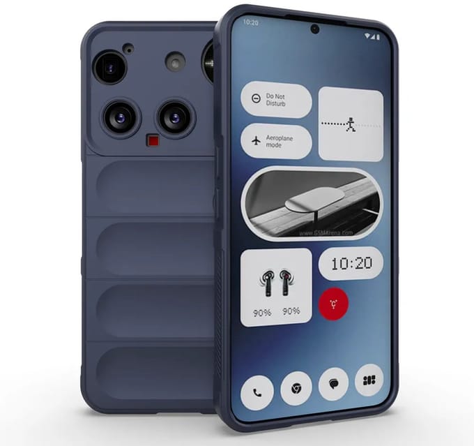 MobyDefend Hoesje - Geschikt voor Nothing Phone (3) - TPU Gripcase - Blauw