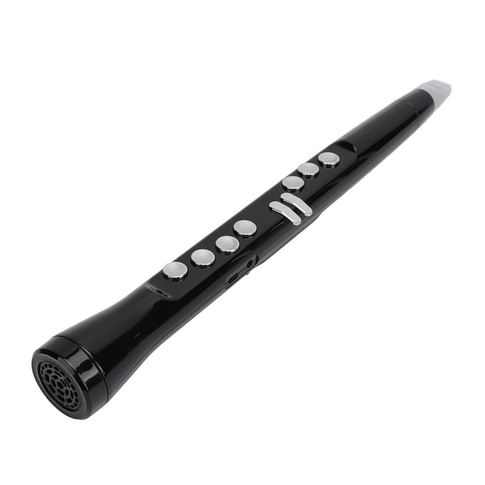 Mini Elektronisch Blaasinstrument Draagbaar 2-vinger Methode Oplaadbaar Blaasinstrument zwart