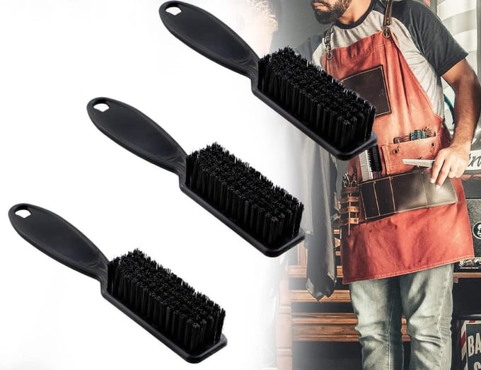 Sleek Bun 3 Pack Zwarte Haaraccessoires voor Perfecte Braid en Haarstyling, Nylon Haarborstel en Nagelborstel
