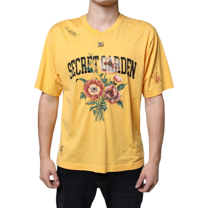 Geheime Tuin Bloemige Borduur T-Shirt