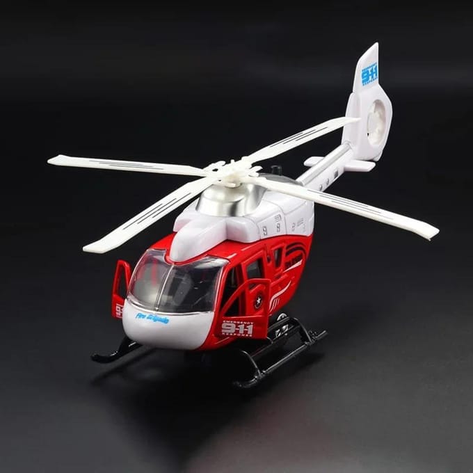 24Cm Openbare Veiligheid Commando Helikopter Model Auto Speelgoed Muzikaal Pull-Back Propeller Rotatie Vliegtuig Vliegtuigmodellen Kinder Cadeaus white