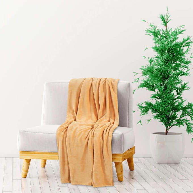 vidaXL - Deken - 130x170 - cm - polyester - woestijnmist