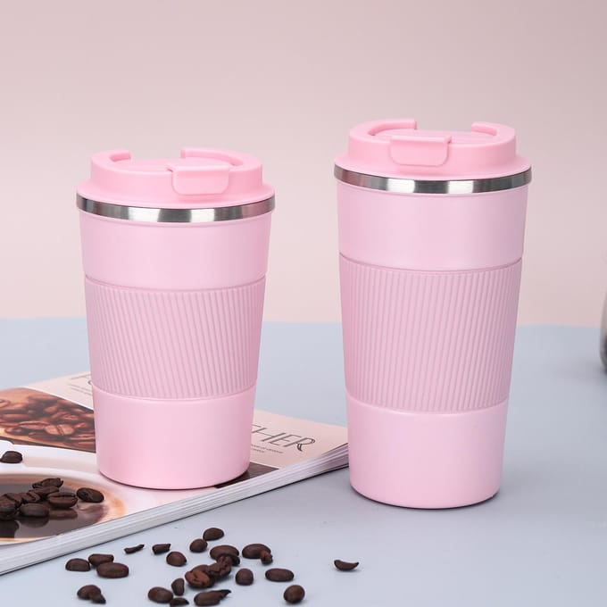 Roestvrijstalen Koffiekopje Draagbaar Dubbellaags Geïsoleerd Beker Zakelijke Begeleidende Waterbeker Duurzaam Duurzaam Nuttig 380ml