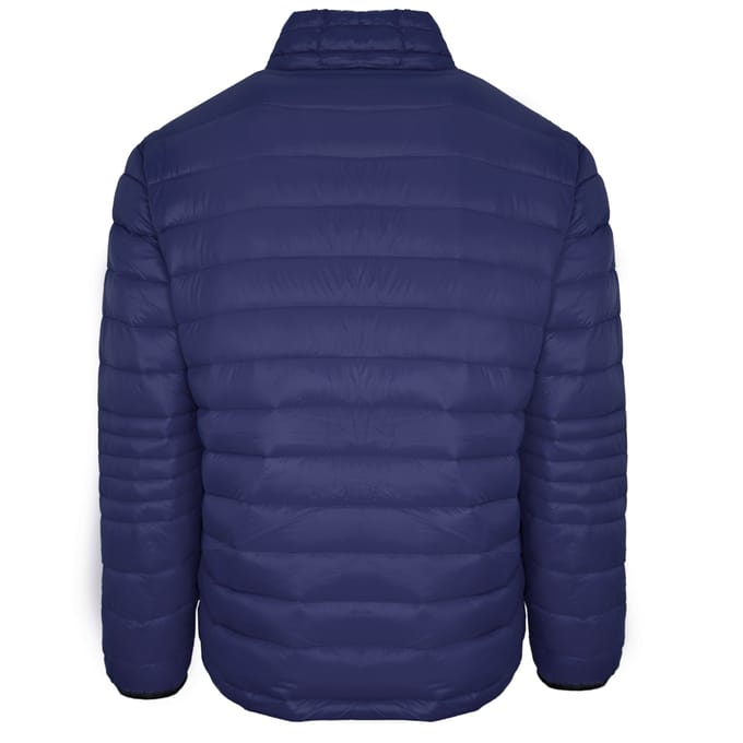 Plein Sport Effen Gewatteerde Marineblauwe Jas