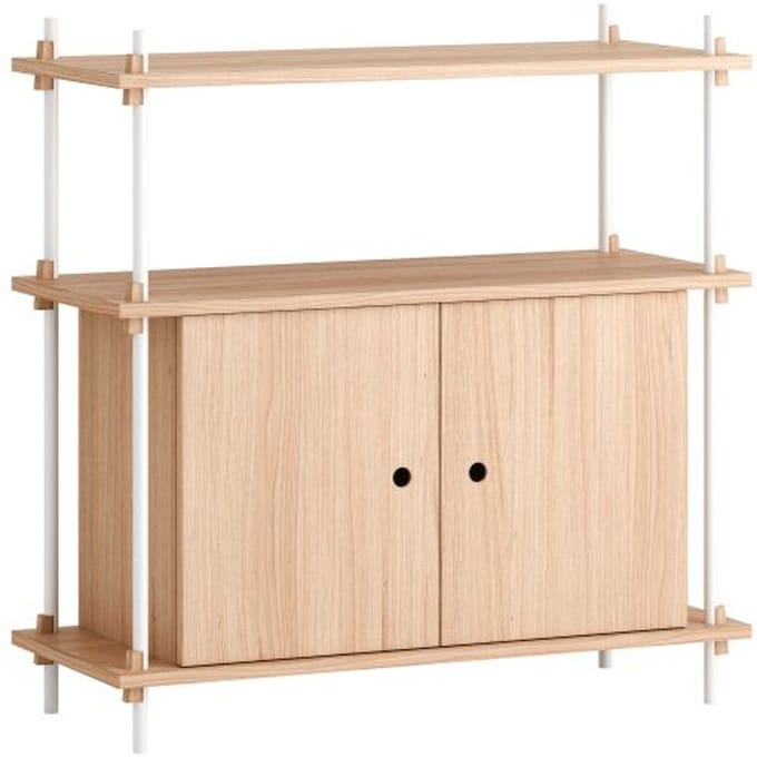 Moebe Shelving System Set 09 - eiken, wit