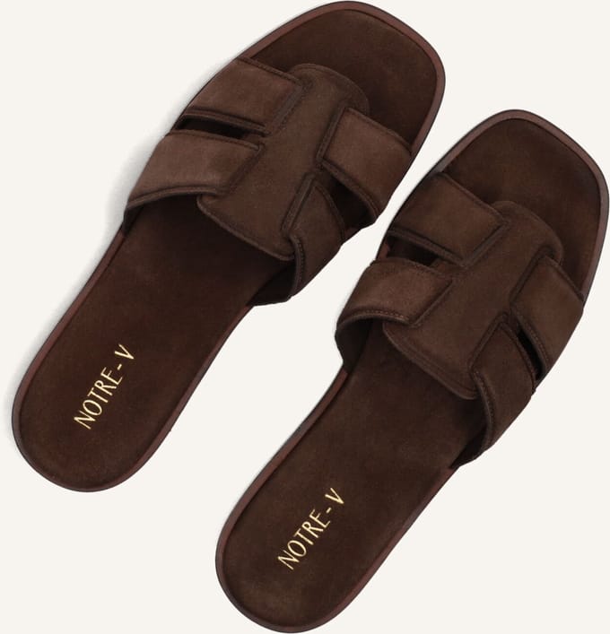 Notre-V Nv-1005 Slippers - Dames - Bruin - Maat 41