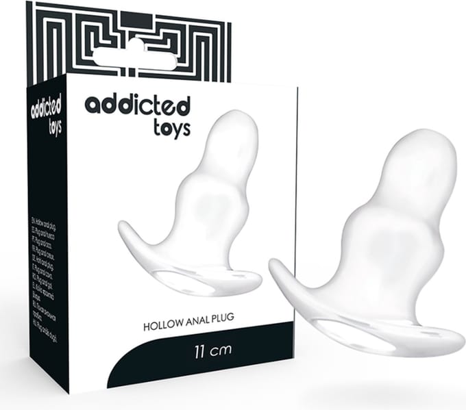 Addicted Toys - Butt Plug - Medium Holle Tunnel Buttplug - Doorzichtig - 11cm