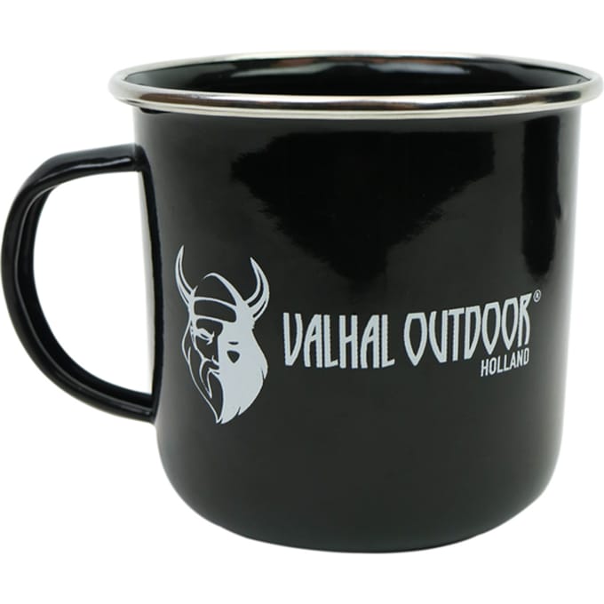 Valhal outdoor mok 0.4l. staal zwart