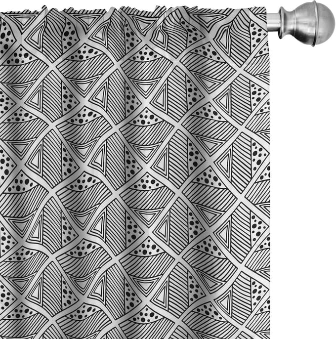 ABAKUHAUS Abstracte Gordijnen – Boho Geometrisch – 2x75x225 cm