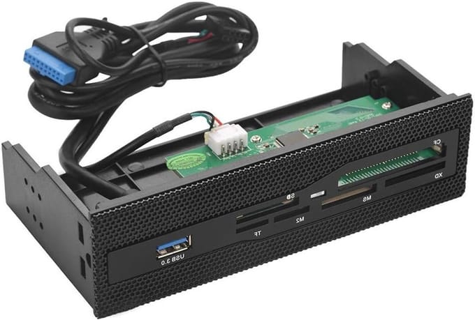 Multifunctioneel 5.25 inch Intern Kaartlezer voor PC, Ondersteunt USB 3.0, M2, SD, CF en TF Kaarten