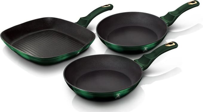 BerlingerHaus 6167 - Pannenset met driedubbele titanium coating - Emerald Collection