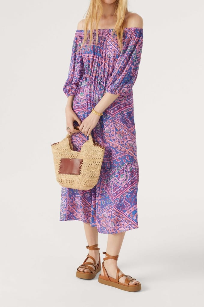BA&SH Robe Faga Bleu Taglia: S | Abiti Midi Outlet | Donna