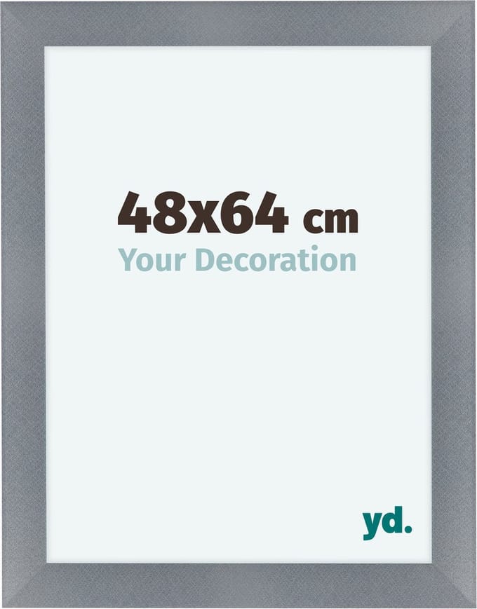 Your Decoration - Fotolijst 48x64 cm - MDF - Aluminium Geborsteld - Como