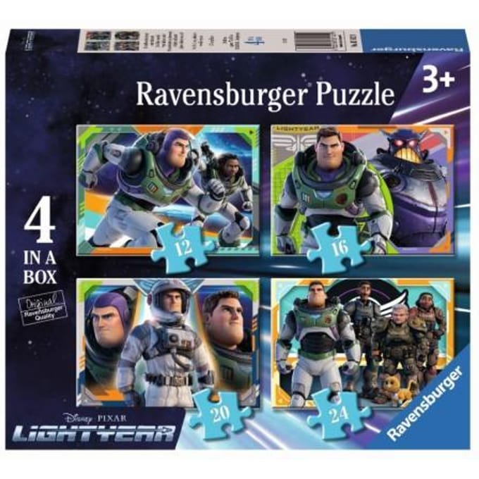 Ravensburger Disney Lightyear 4in1box puzzel - 12+16+20+24 stukjes - kinderpuzzel