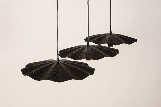 Lumidora Hanglamp 74163 - FLORLI - 3 Lichts - E27 - Zwart - Metaal