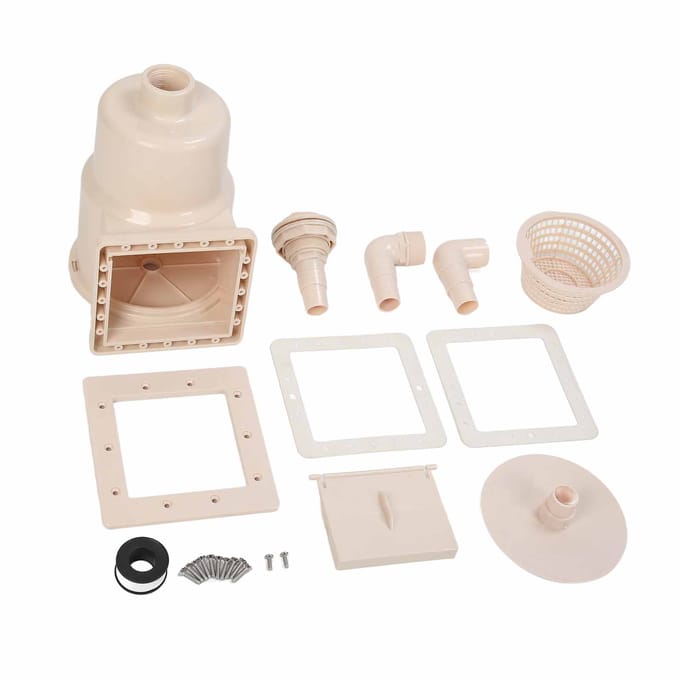 Zwembadskimmer 1,5 inch Kleine Afvoer Zwembadafvoer Skimmer Zwembadaccessoires beige