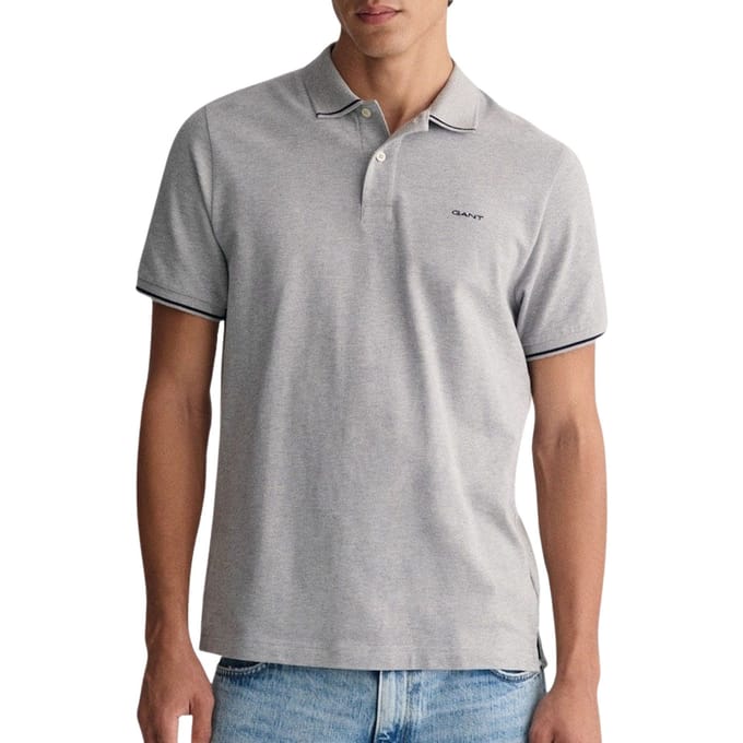 Gant Tipping SS Pique Rugger Polo Heren - Maat M