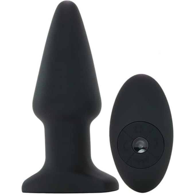 Rimmers - Model R - Gladde Rimming Plug Met Afstandsbediening - Zwart