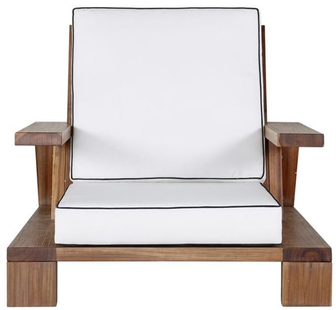 Svea - Soraya loungestoel - acaciahout - naturel/wit