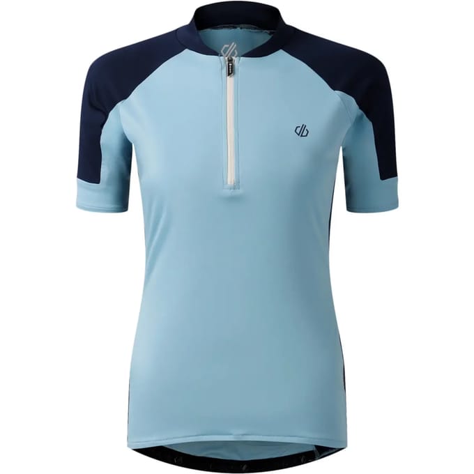 Dare2B Dames Flutter Half Zip Fietsjersey met korte mouwen