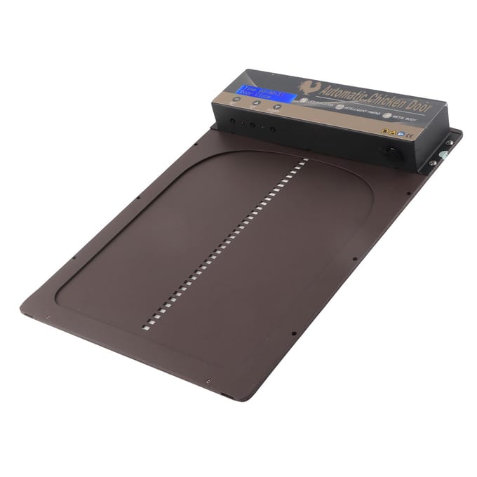 Automatisch Kippenhokdeur met Timer Aluminiumlegering LED HD Display Batterijgevoed Auto Kip koningsblauwe kleur