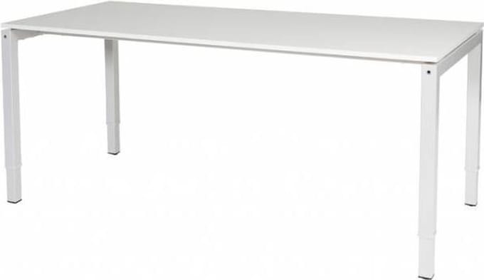 Verstelbaar bureau - Slinger 200x80 wit - wit frame