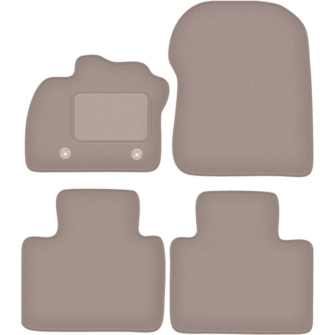 Beige velours matten voor: Renault Zoe hatchback (2013-)