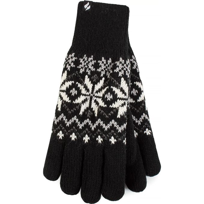 Heat Holders - Dames Zachte Thermische Handschoenen - Zwart