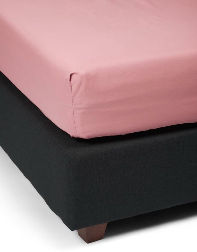 ESSENZA Premium Percale Hoeslaken Dusty rose - 90x220 cm