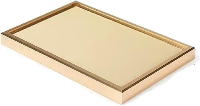 Sieraden Dienblad - Sieraden Organizer - Sieraden Presenteren - Goudkleurig Metalen Frame - 1 - Wit