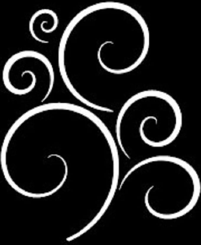 Plaid Stencil Swirls