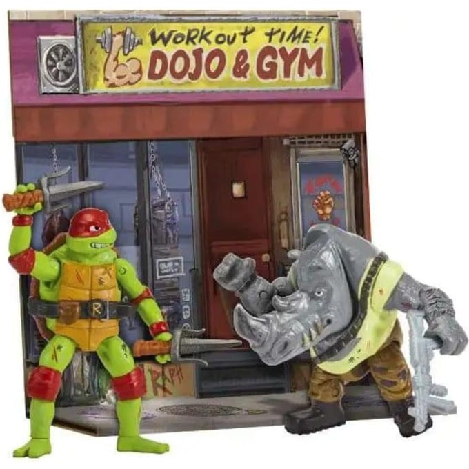 Teenage Mutant Ninja Turtles: Mutant Mayhem Battle Pack Action Figures Raphael vs. Rocksteady 11 cm