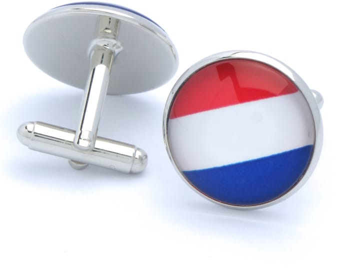 Manchetknopen - Nederlandse Vlag Rond