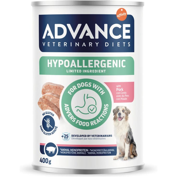 400 g Advance Veterinary Diets Hypoallergenic Varkens natvoer voor honden