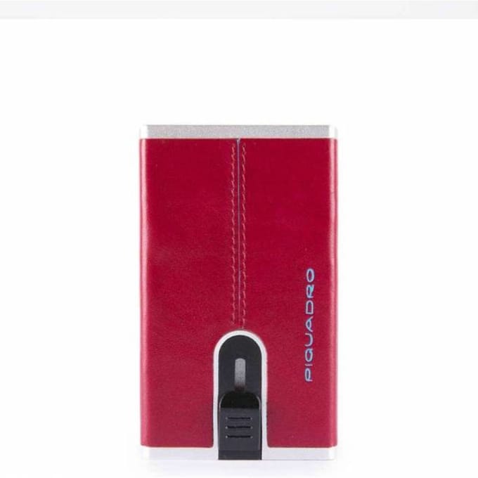 Portfolio Piquadro Compacte wand Blauw vierkant man rood - PP4891B2R-R