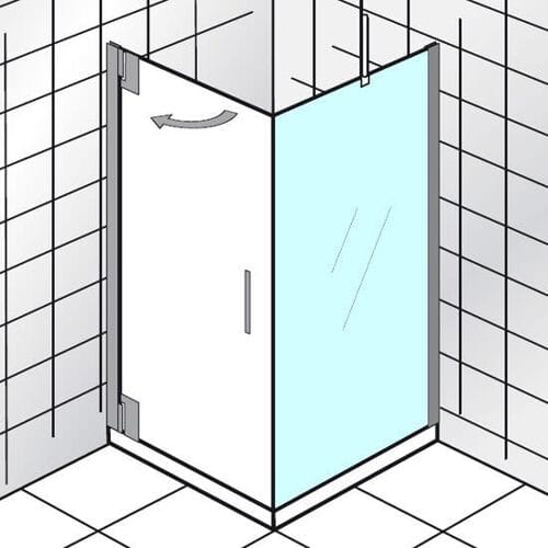 HSK K2P side panel for hinged door 75 x 200 cm