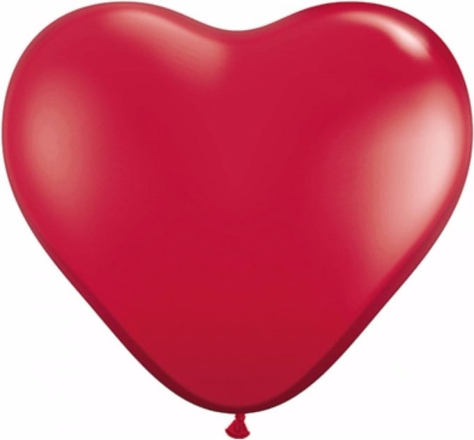 Shoppartners HSP Hartjes ballonnen - rood - 20x - ballon - 25 cm
