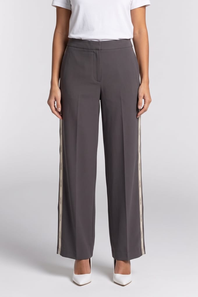 Calvin Klein Stretch Suiting Trouser Endless Gray Größe: 2 | Stoffhosen Outlet | Damen | Grau