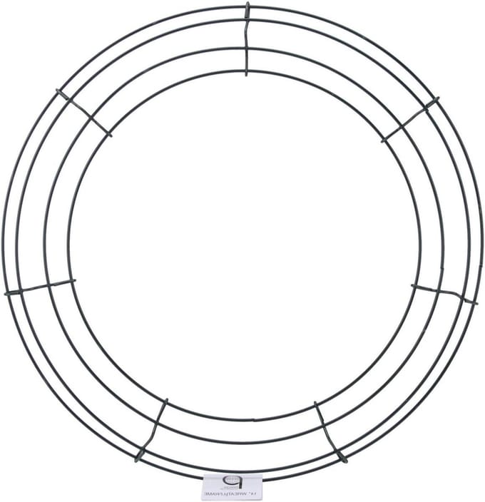 Draad Koord Frame - Krans Basis - Kransen Maken - Gepoedercoat Staal - 14 inch - Groen