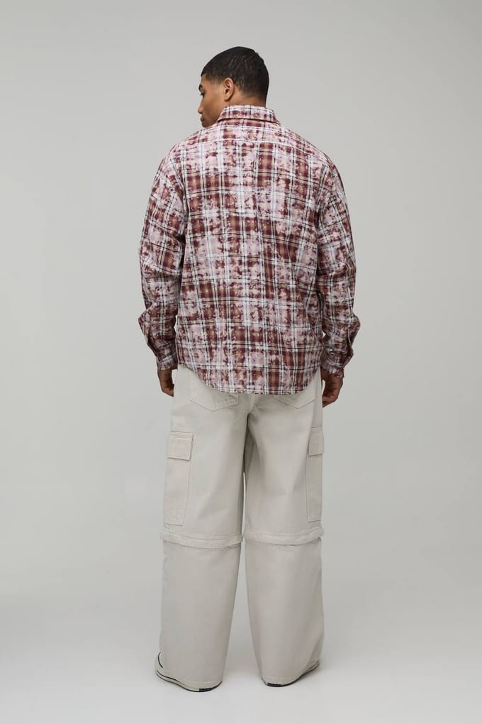 Wijde Cargo Jeans Met Ritssluiting Afneembare Pijpen | Stone | Size 38