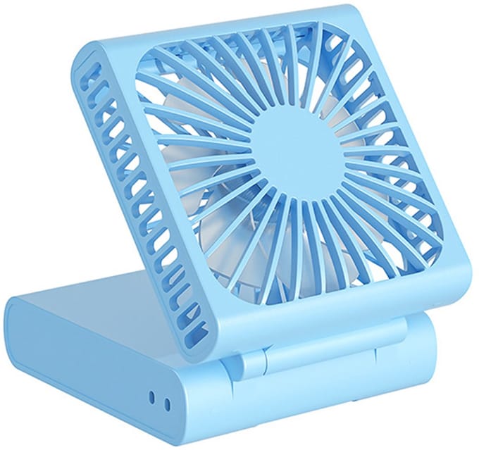 Kleine ventilator op batterijen, handventilator, bureauventilator, oplaadbare persoonlijke handventilator (USB)